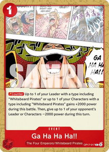 Ga Ha Ha Ha!! - The World's Strongest Warriors (OP17) #OP17-017 - Common One Piece Trading Card