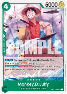 Monkey.D.Luffy (030) - The World's Strongest Warriors (OP17) #OP17-030 - Common One Piece Trading Card