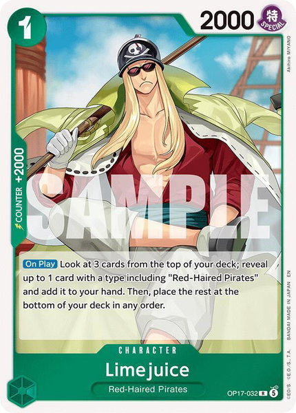 Limejuice trading card from The World's Strongest Warriors Limejuice - The World's Strongest Warriors One Piece trading card