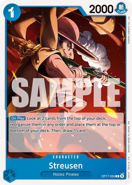 Streusen (050) trading card from The World's Strongest Warriors Streusen (050) - The World's Strongest Warriors One Piece trading card