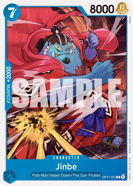 Jinbe (051) - The World's Strongest Warriors One Piece trading card