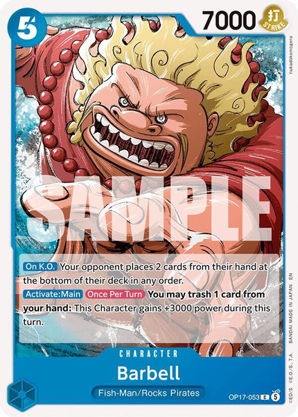 Barbell - The World's Strongest Warriors One Piece trading card