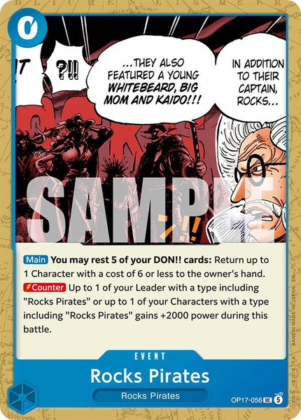 Rocks Pirates trading card from The World's Strongest Warriors Rocks Pirates - The World's Strongest Warriors One Piece trading card