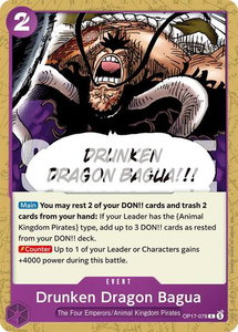 Drunken Dragon Bagua - The World's Strongest Warriors (OP17) #OP17-078 - Common One Piece Trading Card