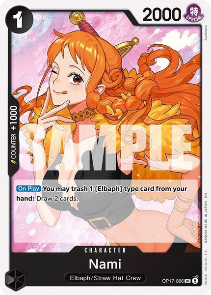 Nami (086) - The World's Strongest Warriors One Piece trading card
