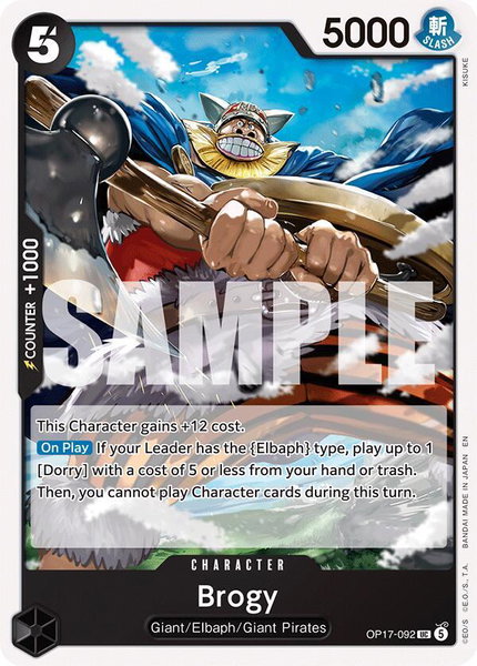 Brogy - The World's Strongest Warriors One Piece trading card