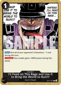 I'll Feed on This Rage and Use It to Bring the World to Ruin!!! - The World's Strongest Warriors (OP17) #OP17-097 - Common One Piece Trading Card