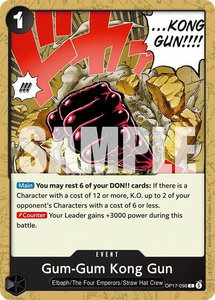 Gum-Gum Kong Gun - The World's Strongest Warriors (OP17) #OP17-098 - Common One Piece Trading Card