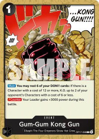 Gum-Gum Kong Gun - The World's Strongest Warriors (OP17) #OP17-098 - Common One Piece Trading Card