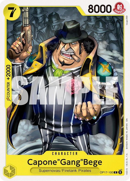 Capone"Gang"Bege - The World's Strongest Warriors One Piece trading card