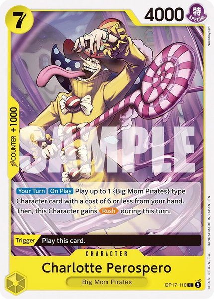 Charlotte Perospero - The World's Strongest Warriors One Piece trading card