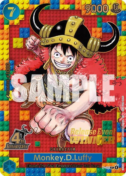 Monkey.D.Luffy (4th Anniversary) (Winner) - One Piece Promotion Cards One Piece trading card
