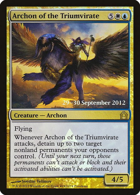 Archon of the Triumvirate - Prerelease Cards Magic: The Gathering trading card