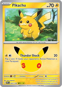 Pikachu - 023/128 - ME: 30th Celebration (30C) #023/128 - Pikachu Rare Pokémon Trading Card