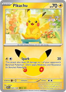 Pikachu - 025/128 - ME: 30th Celebration (30C) #025/128 - Pikachu Rare Pokémon Trading Card