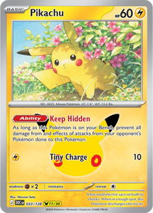 Pikachu - 033/128 - ME: 30th Celebration (30C) #033/128 - Pikachu Rare Pokémon Trading Card