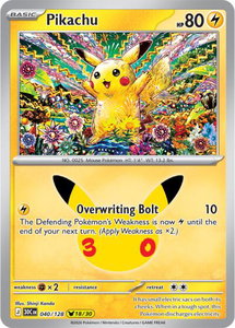 Pikachu - 040/128 - ME: 30th Celebration (30C) #040/128 - Pikachu Rare Pokémon Trading Card