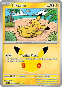 Pikachu - 043/128 - ME: 30th Celebration (30C) #043/128 - Pikachu Rare Pokémon Trading Card