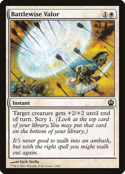 Battlewise Valor - Theros Magic: The Gathering trading card