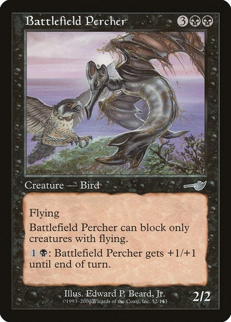 Battlefield Percher - Nemesis Magic: The Gathering trading card