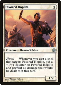 Favored Hoplite - Theros (THS) #13 - Uncommon Magic: The Gathering Trading Card