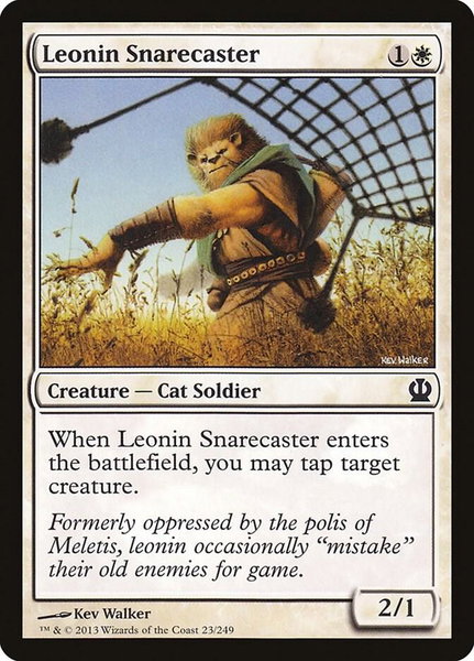 Leonin Snarecaster - Theros Magic: The Gathering trading card