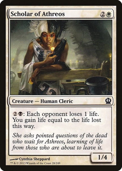 Scholar of Athreos - Theros Magic: The Gathering trading card