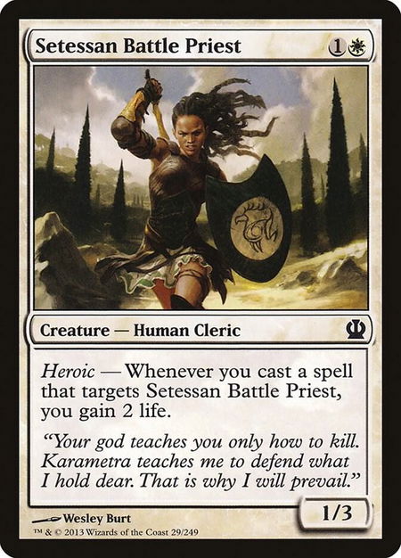 Setessan Battle Priest - Theros Magic: The Gathering trading card