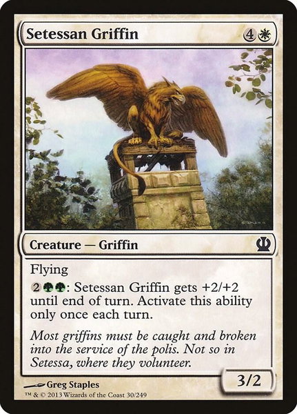 Setessan Griffin trading card from Theros Setessan Griffin - Theros Magic: The Gathering trading card