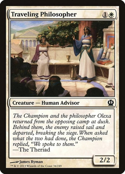 Traveling Philosopher - Theros Magic: The Gathering trading card