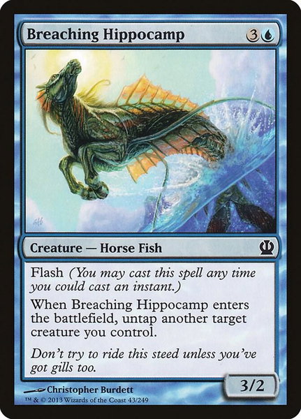 Breaching Hippocamp - Theros Magic: The Gathering trading card