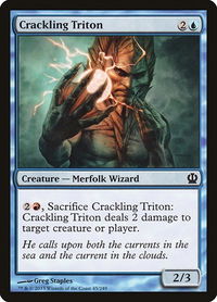 Crackling Triton - Theros (THS) #45 - Common Magic: The Gathering Trading Card