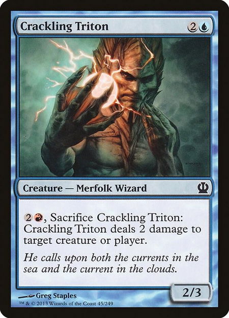 Crackling Triton - Theros Magic: The Gathering trading card