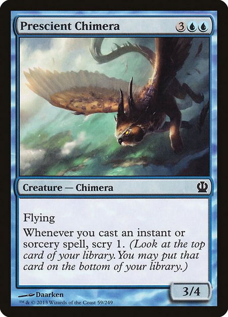 Prescient Chimera - Theros Magic: The Gathering trading card