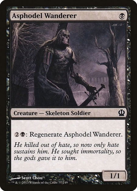 Asphodel Wanderer - Theros Magic: The Gathering trading card