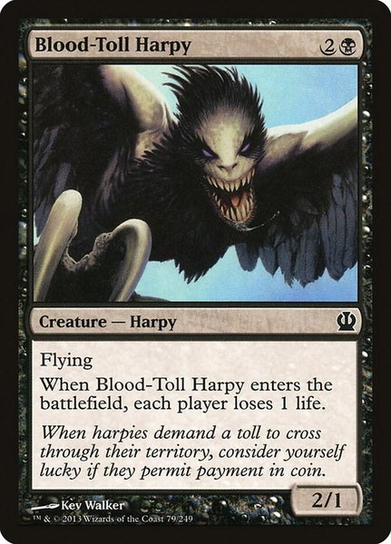 Blood-Toll Harpy - Theros Magic: The Gathering trading card