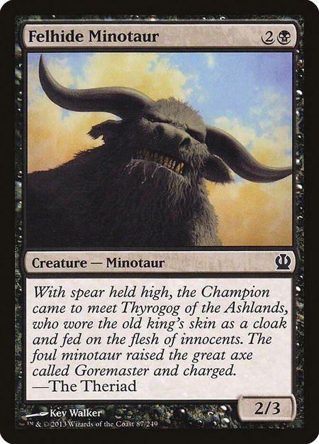 Felhide Minotaur - Theros Magic: The Gathering trading card