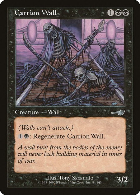 Carrion Wall - Nemesis Magic: The Gathering trading card