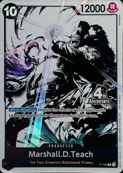 Marshall.D.Teach (4th Anniversary Treasure Campaign Pack) - One Piece Promotion Cards One Piece trading card