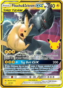 Pikachu & Zekrom GX - ME: 30th Celebration Classic Collection (30C) #33/181 - Classic Collection Pokémon Trading Card