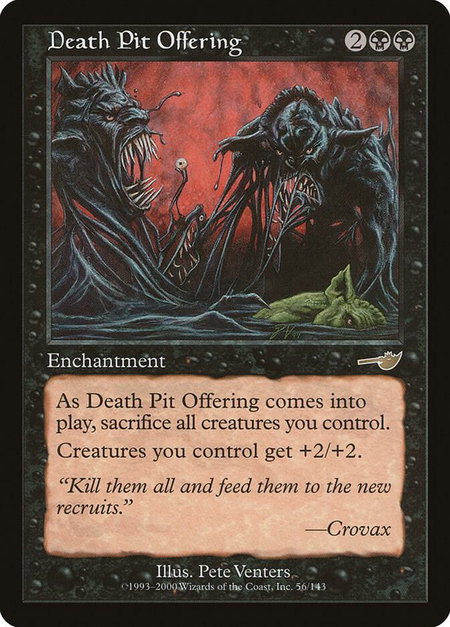 Death Pit Offering - Nemesis Magic: The Gathering trading card
