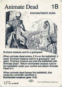 Animate Dead (0034) - Secret Lair x MSCHF: The Zeta Set (SLZ) #34 - Uncommon Magic: The Gathering Trading Card