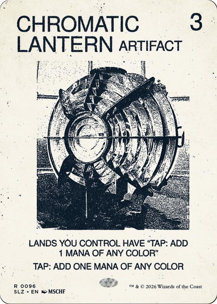 Chromatic Lantern (0096) trading card from Secret Lair x MSCHF: The Zeta Set Chromatic Lantern (0096) - Secret Lair x MSCHF: The Zeta Set Magic: The Gathering trading card