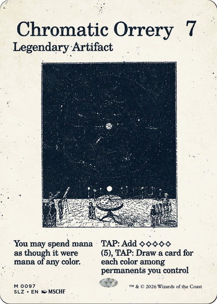 Chromatic Orrery (0097) - Secret Lair x MSCHF: The Zeta Set Magic: The Gathering trading card