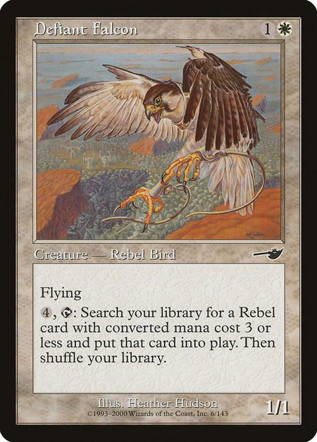 Defiant Falcon - Nemesis Magic: The Gathering trading card
