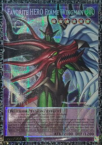 Favorite HERO Flame Wingman (GMR) - Magnificent Monsters (MAMO) #MAMO-EN005 - Grand Master Rare YuGiOh Trading Card