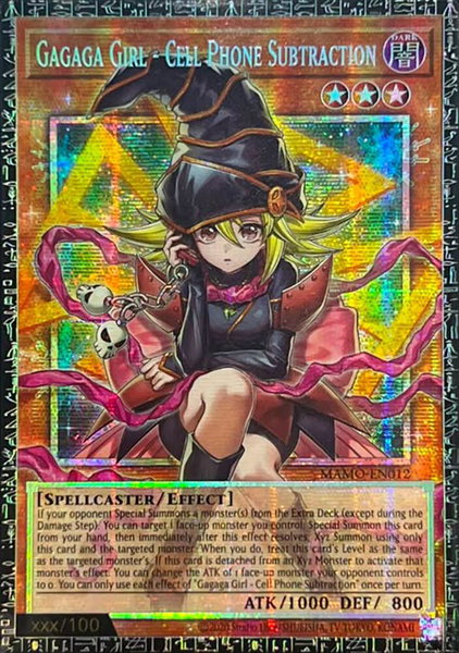 Gagaga Girl - Cell Phone Subtraction (GMR) - Magnificent Monsters YuGiOh trading card