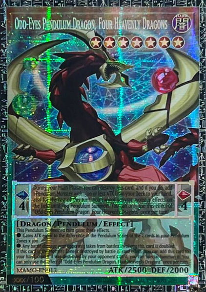 Odd-Eyes Pendulum Dragon, Four Heavenly Dragons (GMR) - Magnificent Monsters YuGiOh trading card