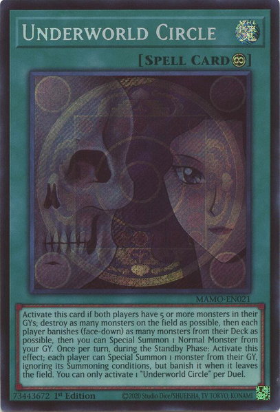 Underworld Circle (Secret Rare) trading card from Magnificent Monsters Underworld Circle (Secret Rare) - Magnificent Monsters YuGiOh trading card