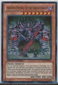Archfiend Emperor, the First Lord of Horror trading card from Judgment of the Light Archfiend Emperor, the First Lord of Horror - Judgment of the Light YuGiOh trading card